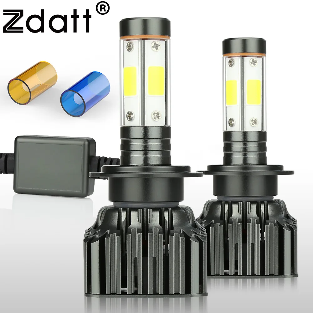 

Zdatt H7 Led Canbus 20000LM высокое Мощность H1 led лампы для авто HB3 HB4 H8 H11 H4 светодиодные лампы головной светильник 9004 9007 9008 12V 24V туман светильник 3000K 6000K 8000K комплект из 2 предметов