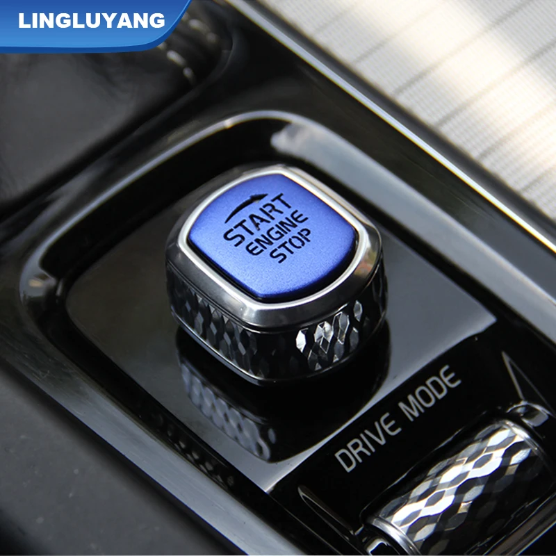 

car accessories for volvo XC60 XC90 S90 V90 V60 S60 start button parking hand brake patch decorative car stickers Car styling