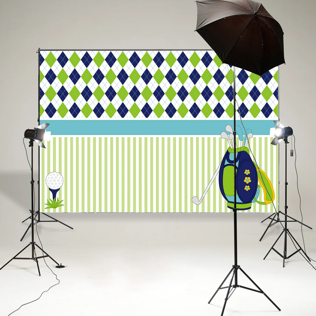 

BEIPOTO Golf themed birthday party background photography backdrops baby shower photo booth candy dessert table poster B-875