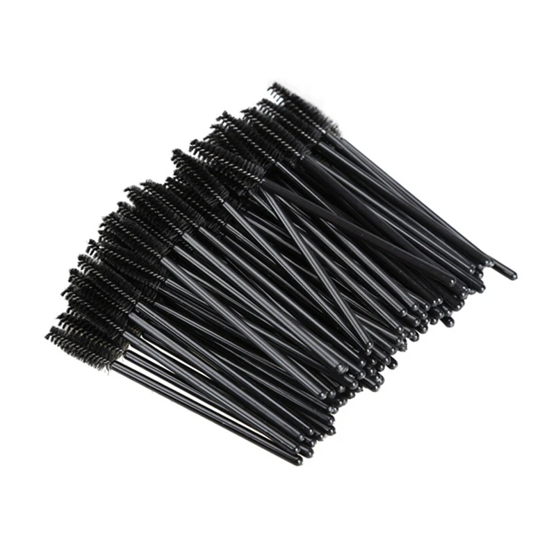 50 Pcs/Pack Eyelash Brush Applicators Eyelash Makeup Brush Mascara Eyebrow Brush Comb Wands Eyelash Extension Tool