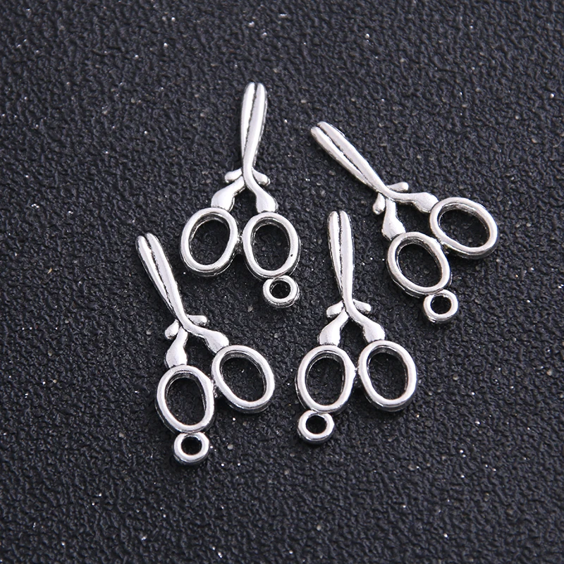 16pcs 15*30mm Antique   Metal Alloy Small Scissors Charm Jewelry Pendants Charms