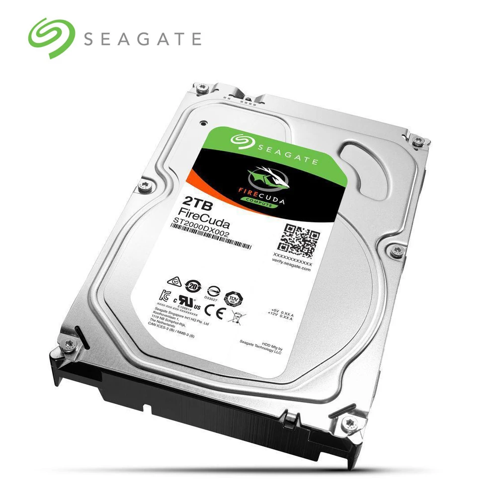 Seagate 2TB FireCuda Gaming SSHD (Solid State Hybrid Drive) - 7200 RPM SATA 6Gb/s 64MB Cache 3.5-Inch HDD (ST2000DX002)