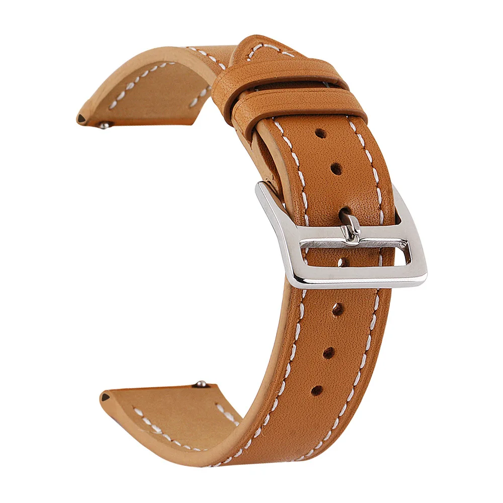 Genuine Leather Watchbands 18mm 20mm 22mm 24mm Watch Strap Classic Leather Band Belt Wristband with Quick Release Pins