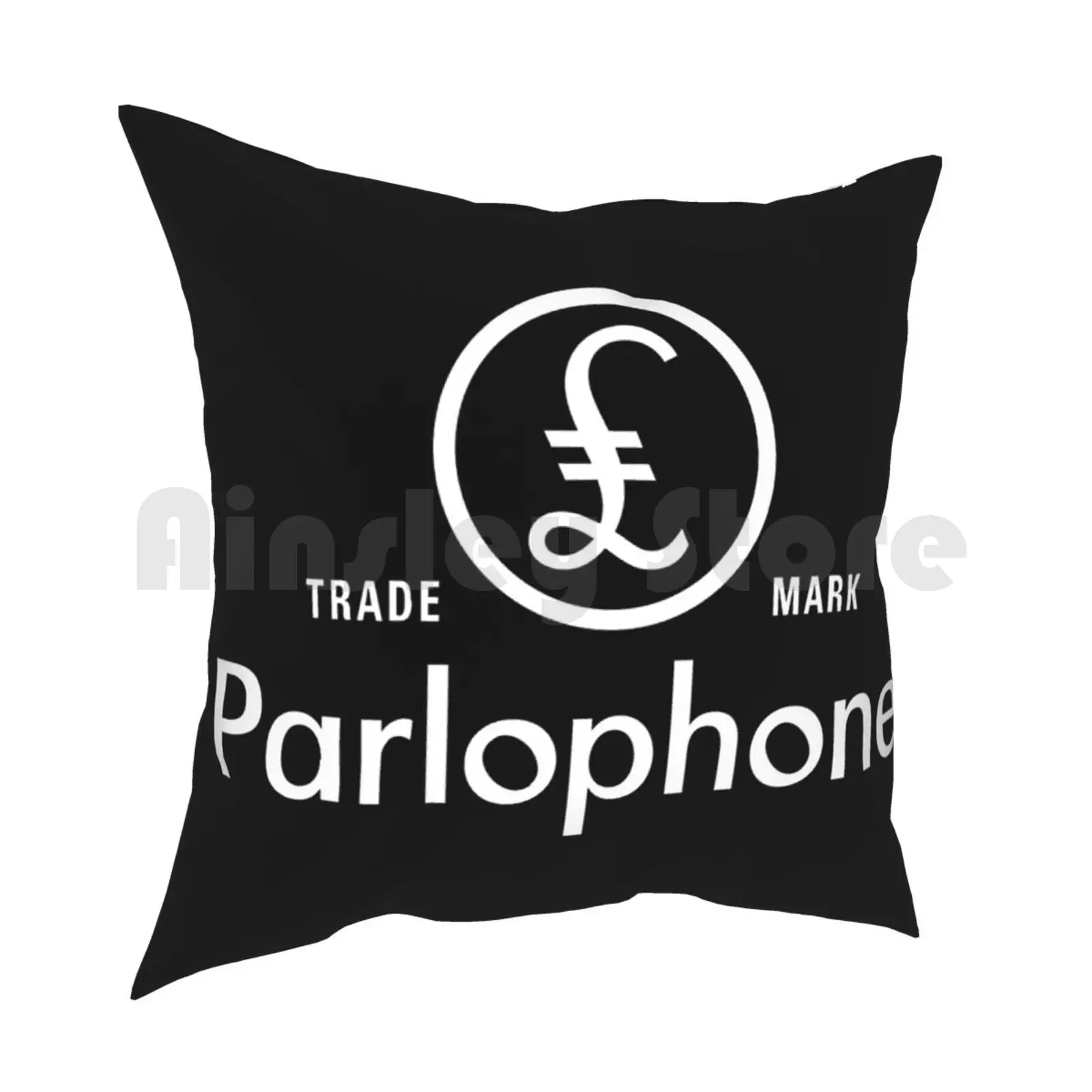 Parlophone Pillow Case Printed Home Soft Throw Pillow Parlophone Vintage Vinyl Record Music Stereo Turntable Band Psych