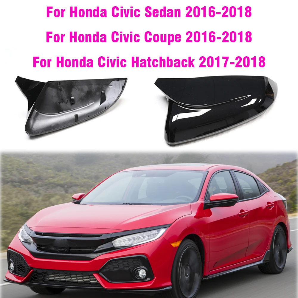 

ABS Carbon Fiber Style Rear View Side Mirror Cover Rearview Caps For Honda For Civic 10th 2016 2017 2018