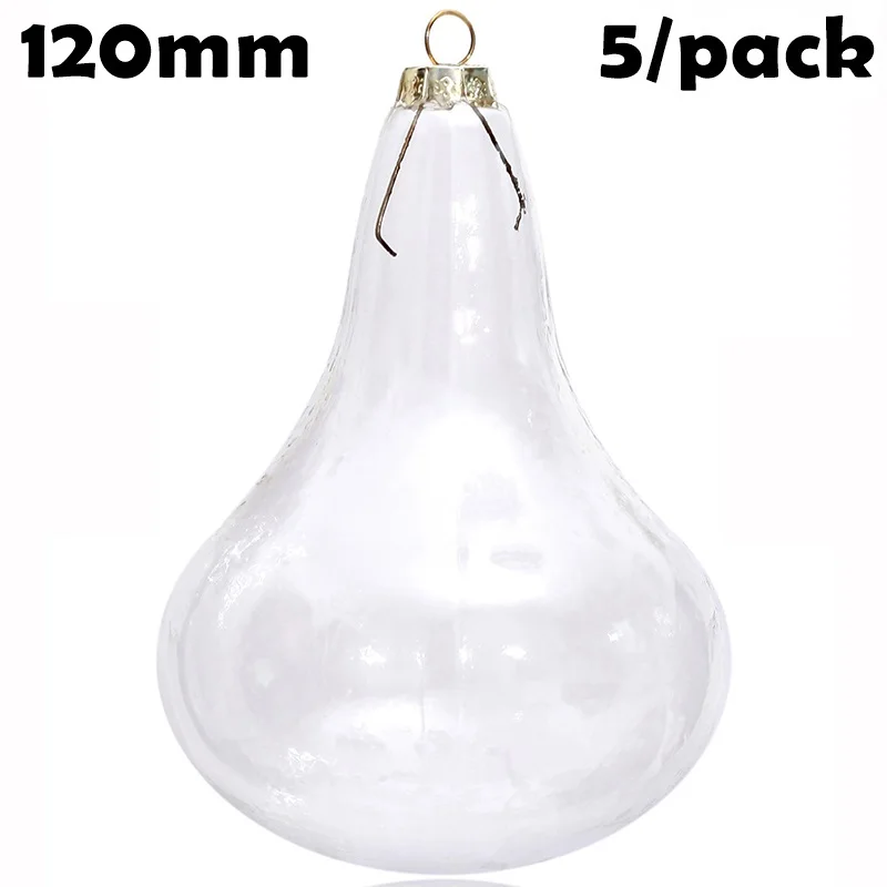 

5 Pieces x DIY Paintable Home Wedding Christmas Xmas Decoration Ornament Ball 120mm Glass Gourd