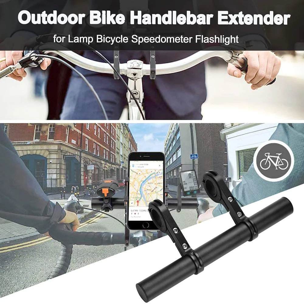 

20cm Bicycle Handlebar Extended Bracket Bike Headlight Mount Bar Computer Holder Lamp Support Rack Alloy Stand