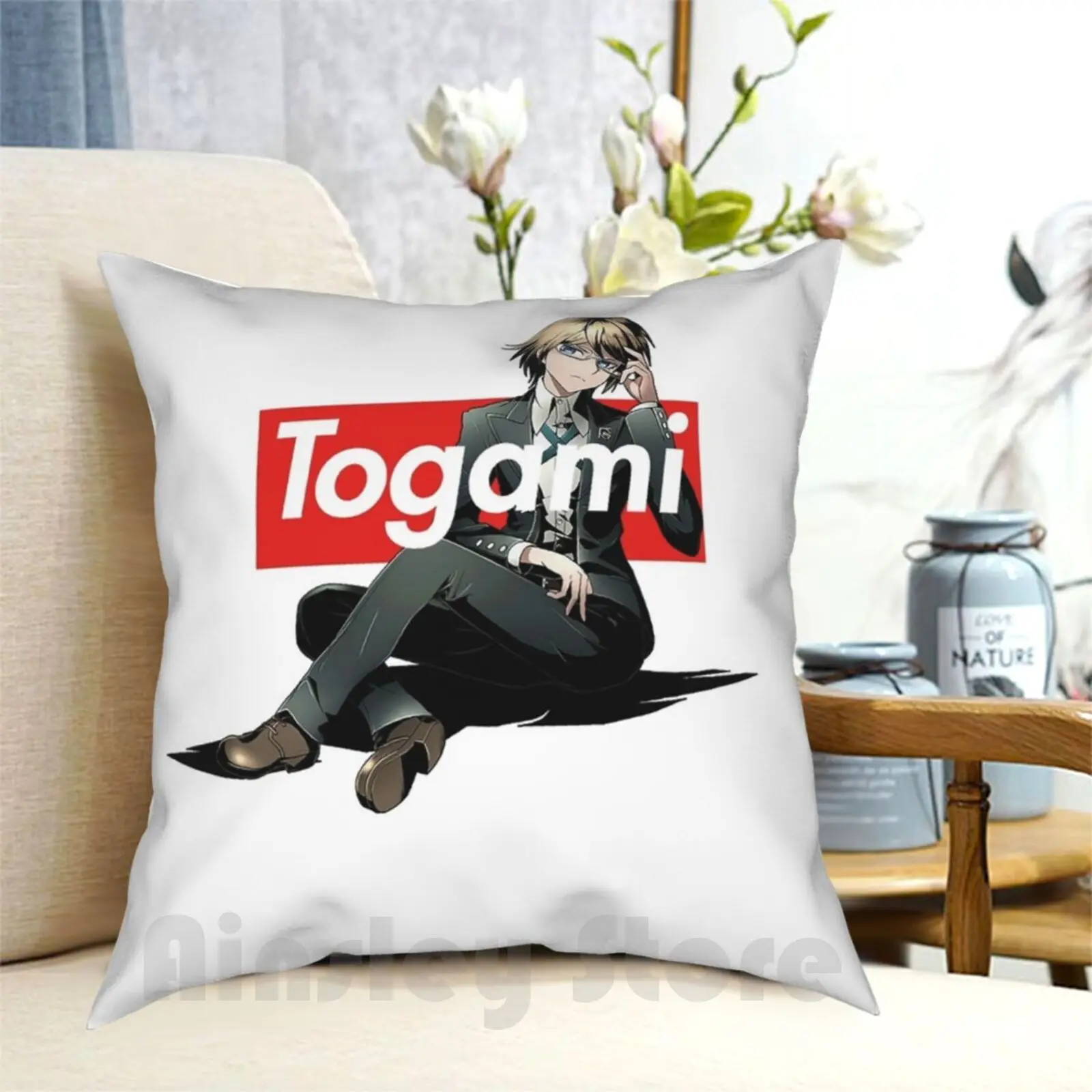 Box Logo Danganronpa Byakuya Togami Pillow Case Printed Home Soft Throw Pillow Anime Manga Danganronpa Nagito Komaeda