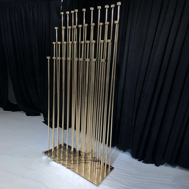 New wedding decoration tall gold metal candelabra candle holder candlestick  backgrounds stand stage decoration backdrop stand