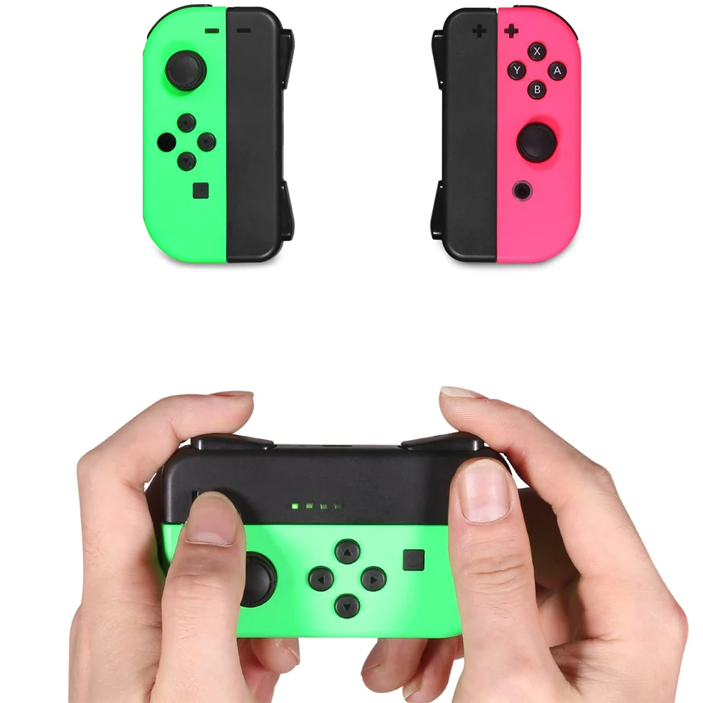 Dobe Mini caricatore Dock di ricarica per Nintendo Switch Joy-Con Con promemoria batteria scarica e indicatore caricabatterie LED-nero, 2 confezioni