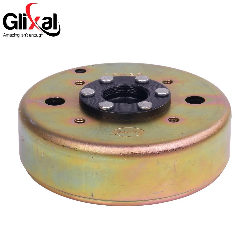 Glixal Magneto Rotor Flywheel for GY6 49cc 50cc 139QMB 139QMA Scooter Moped ATV Go-Kart Engine (8 poles)