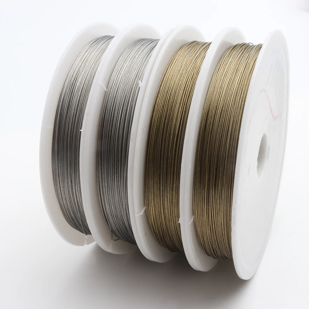 0.3 0.38 0.45 0.5 0.6 0.7 0.8 mm 1 Roll Steel String Thread Wire for Jewelry Making Diy Finding Accessories Supplier Wholesale