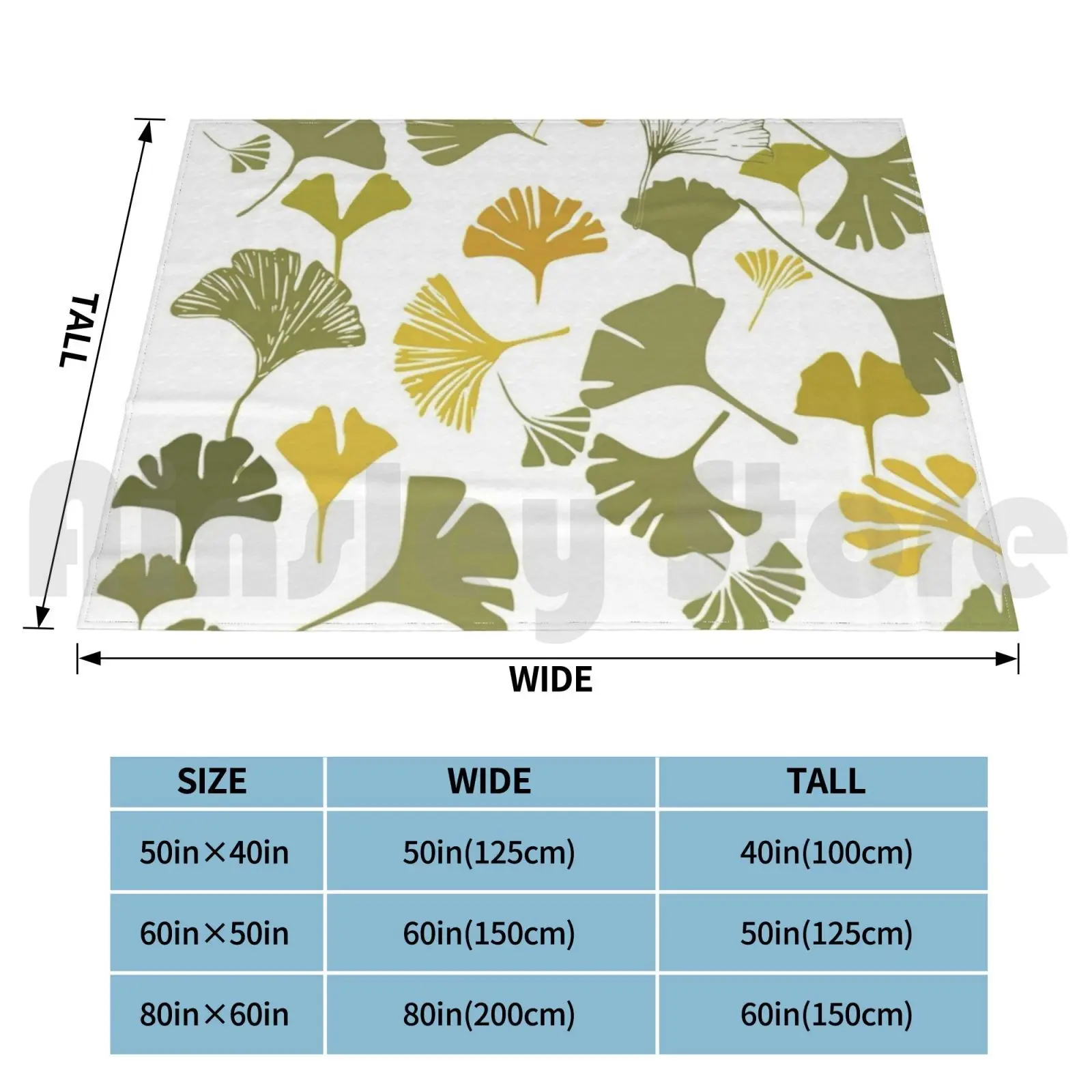 Ginkgo Leaves Blanket Fashion Custom Ginkgo Leaves Pattern Bathmat Duffel Backpack Skins Sleeves