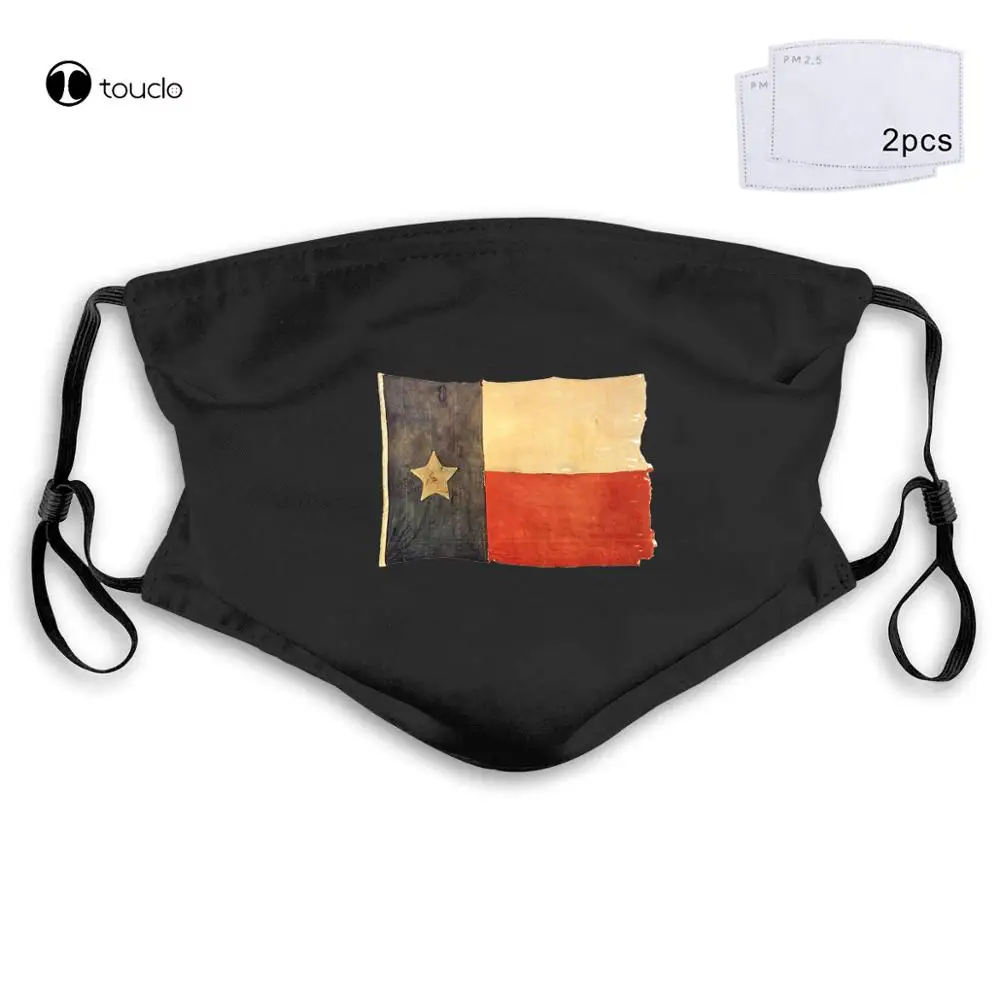 Oude Texas Vlag Lone Star Niet Knoeien Met Texas Custom Gezichtsmasker Filter Pocket Doek Herbruikbare Wasbare