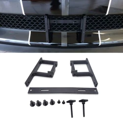 Soporte de montaje de placa de matrícula delantera de rejilla inferior de coche extraíble para Ford 2015-2021 Mustang Shelby GT350 GT350R-sin perforación