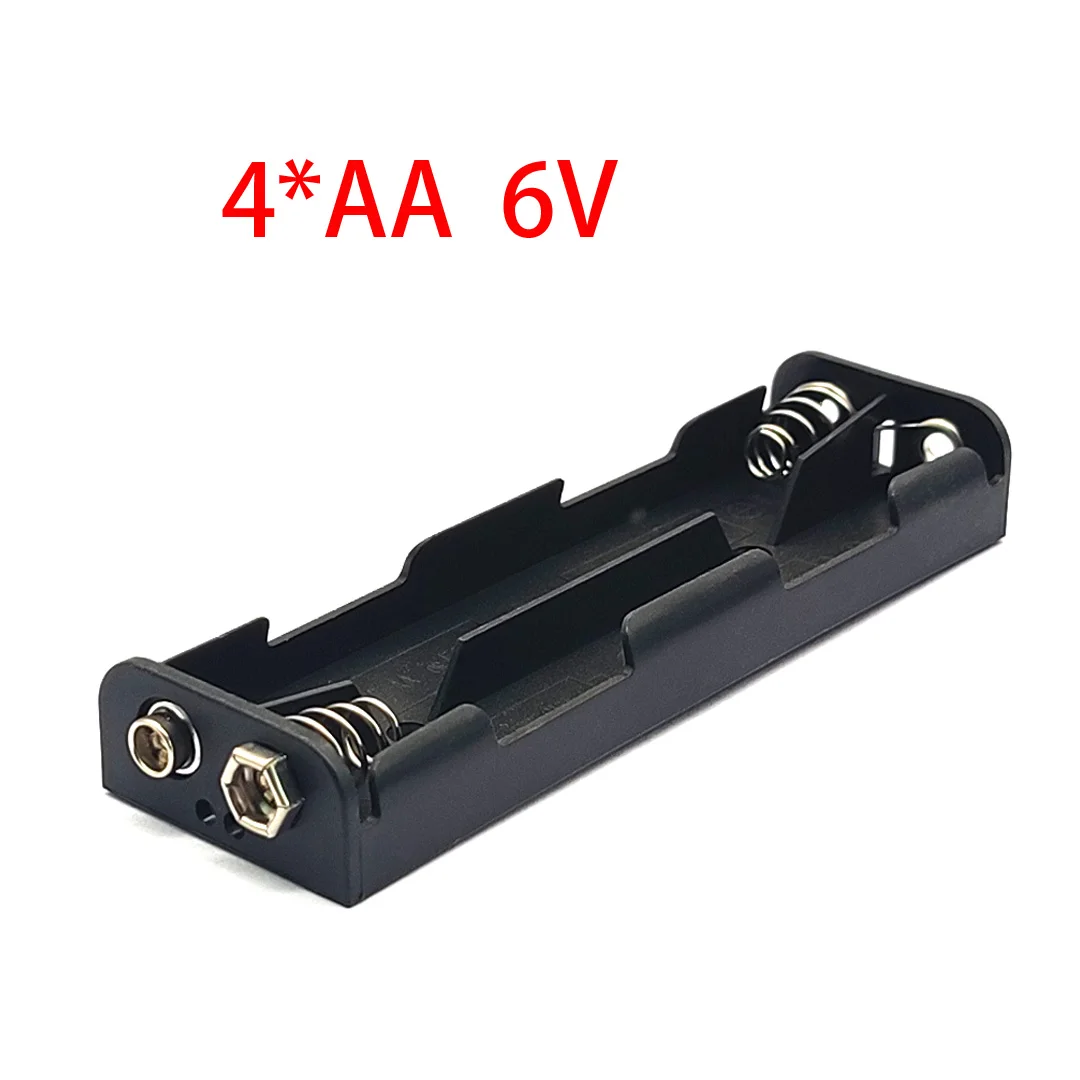 Caja de batería AA de 6V, soporte de batería AA, caja de almacenamiento de batería de botón de 9V, tipo de correa larga