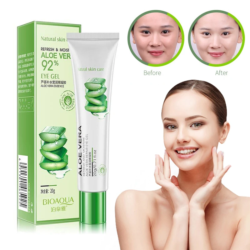 BIOAQUA Aloe Vera Moisturizing Eye Cream Anti-Wrinkle Anti-aging Hydrate Remover Dark Circles Eye Care Against Puffines Bags