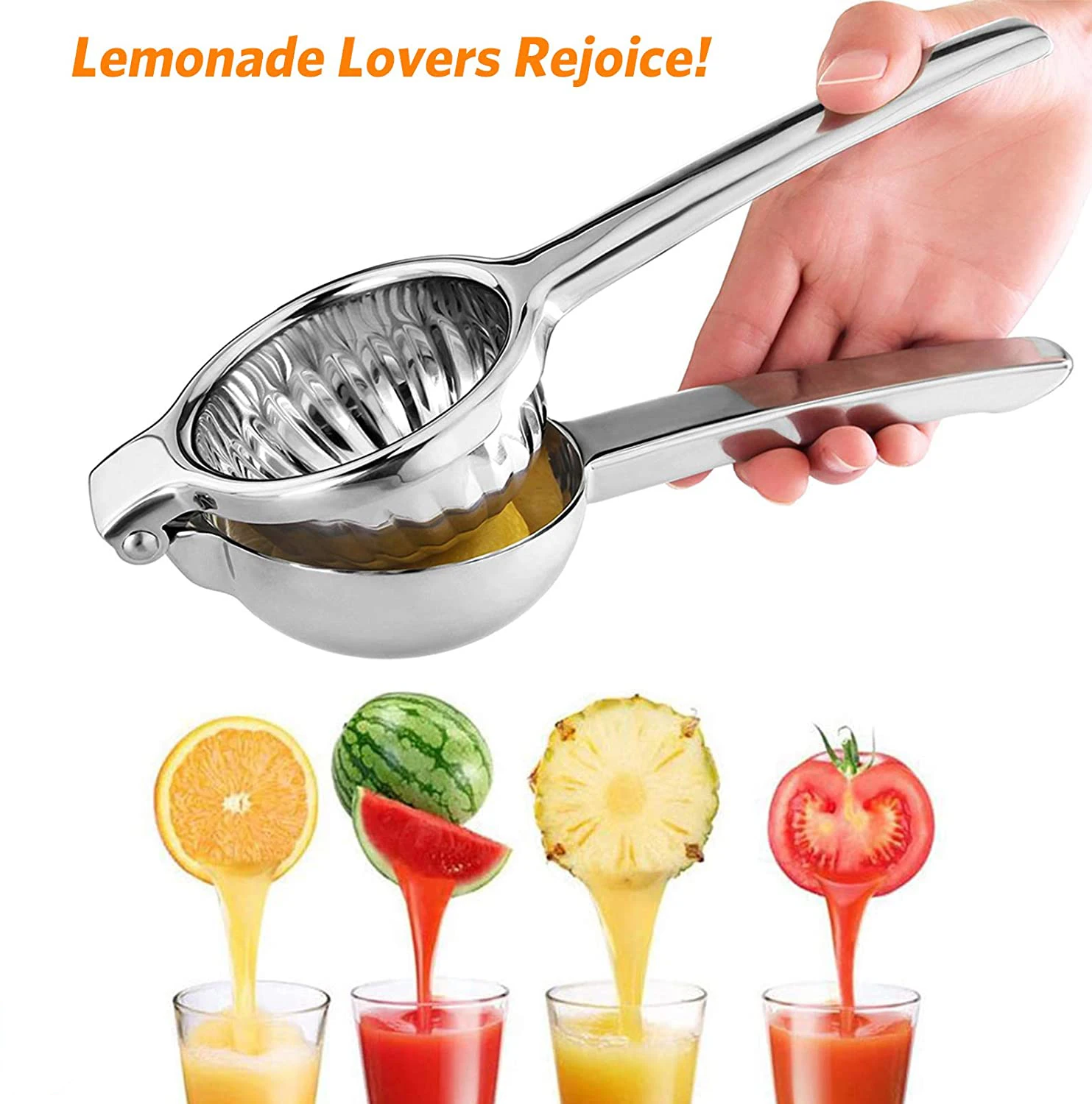 

Large Stainless Steel Manual Citrus Juicer Citrus Press Squeezer Lemon Fruit Juicer Bar Food Processor Gadget