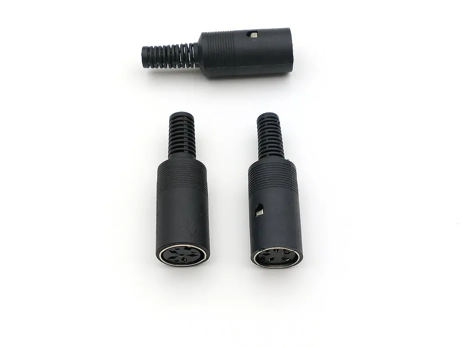 50PCS 4 PIN DIN Female Socket DIN plug Cables Connectors Soldering