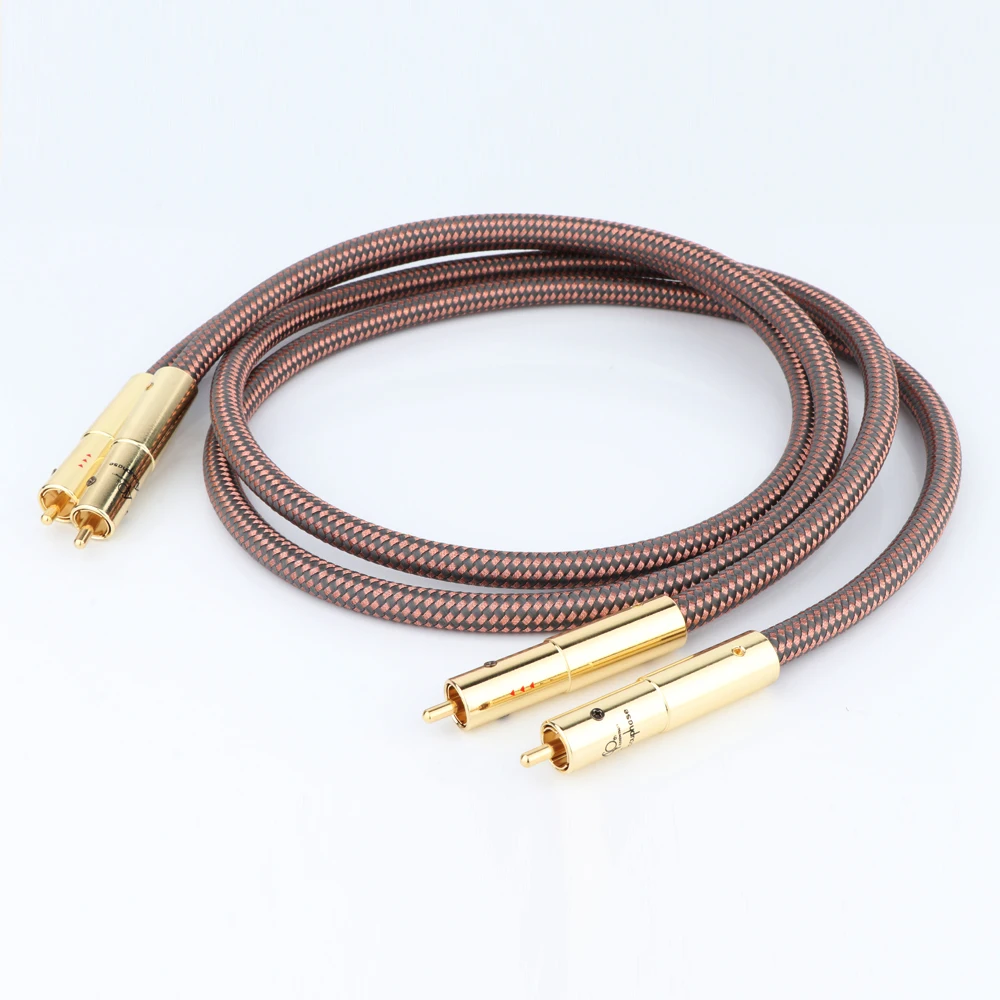 Hifi RCA Cable Accuphase 40th Anniversary Edition RCA Interconnect Audio Cable Gold Plated Plug