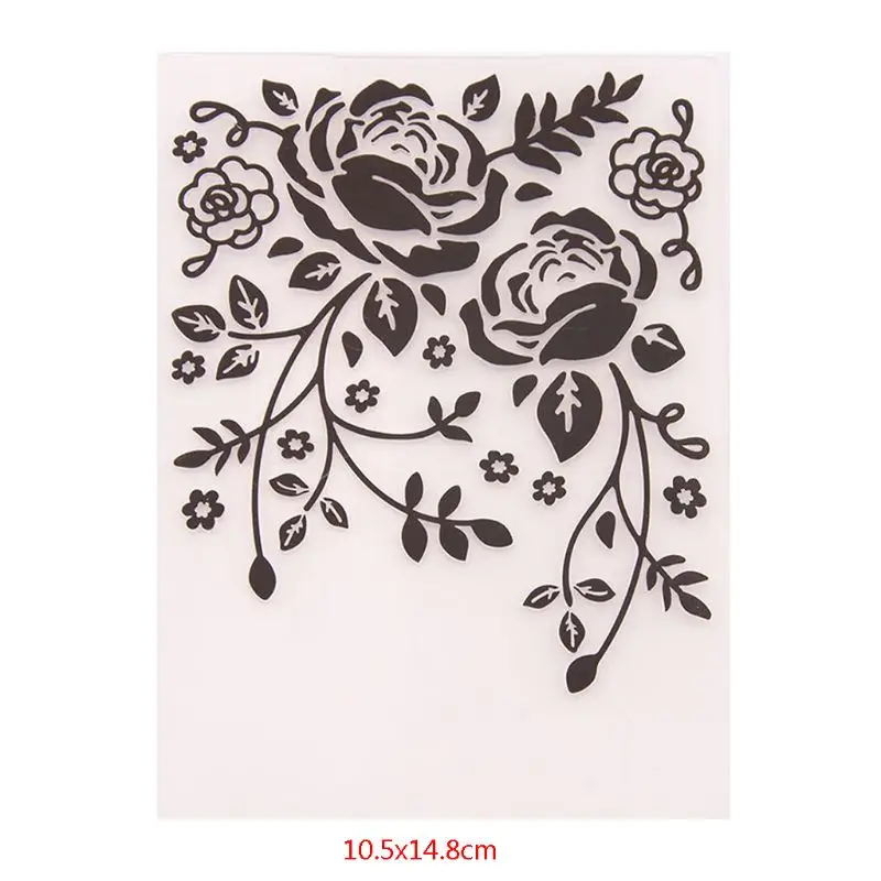 Plastic Embossing Folder Template DIY Scrapbook Photo Album Card Making Decoration Crafts Flower