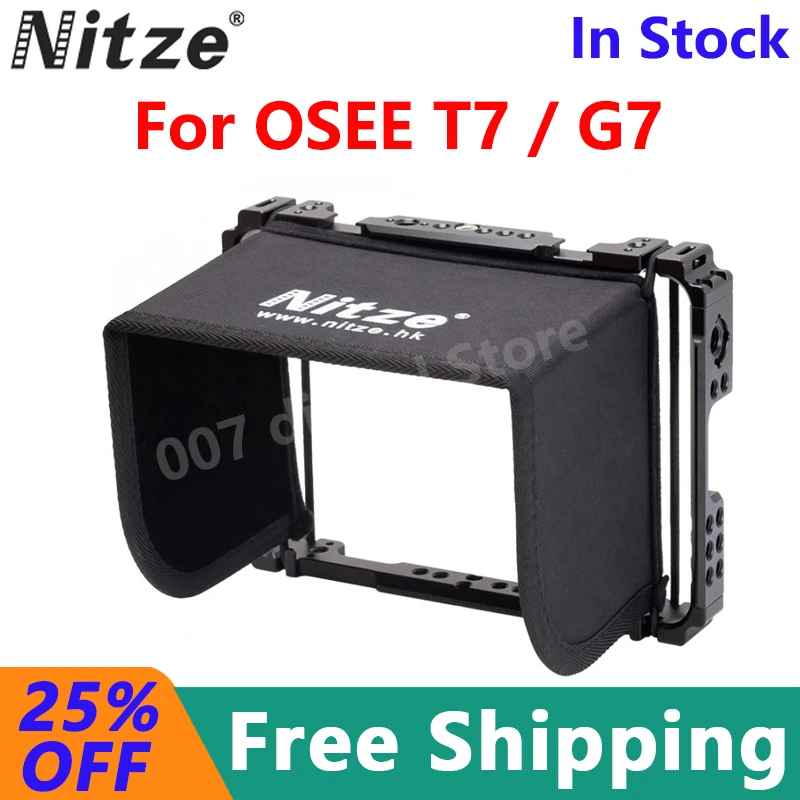 Nitze Monitor Cage for OSEE T7 / G7 7 with LS7-G7 Sunhood Free Shipping Hot selling Russian