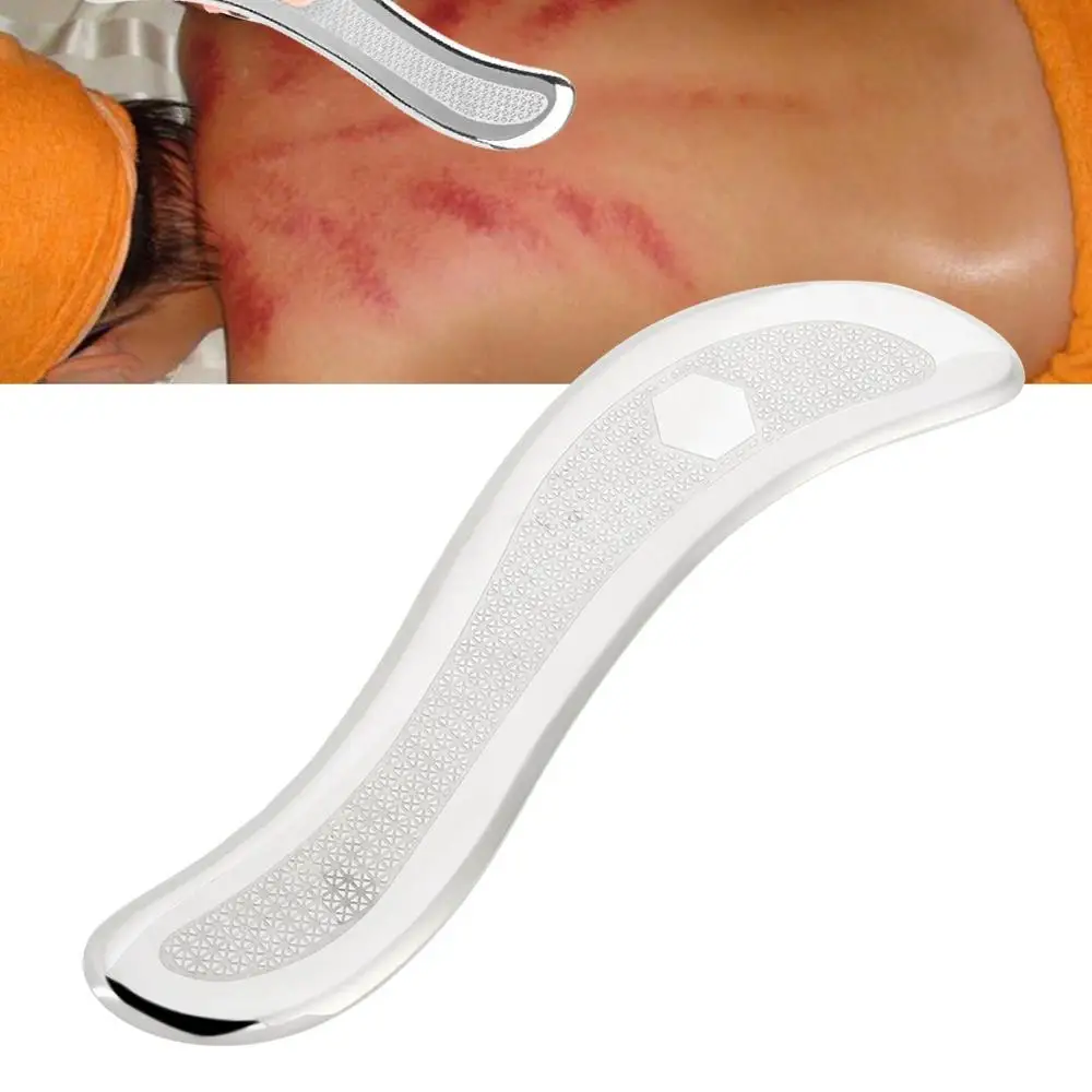 Stainless Steel Release Massage Relaxing Tools GuaSha Scraping Plate Board Muscles Skin Massager Physical Therapy Chiropractic