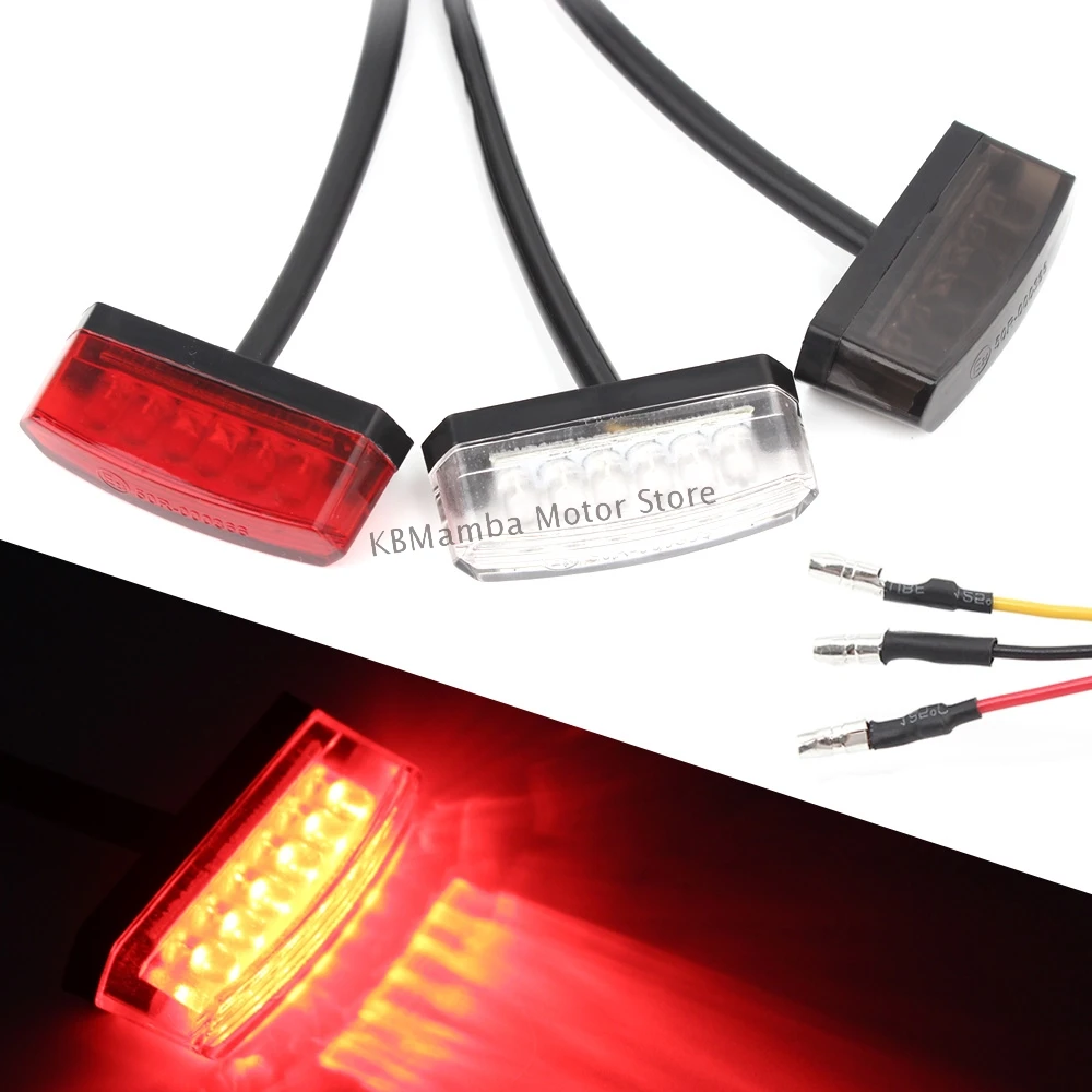 

Universal Motorcycle Rear Brake Mini 6LED Tail Stop Lights Turn Signal Indicator License Plate Lamp Decorative Accessories 12V