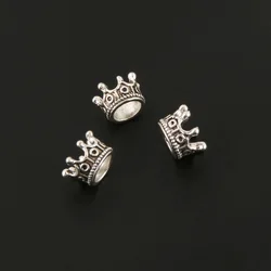 25pcs Charms Mini 3D Princess Crown Silver Color Pendant For Jewelry Making DIY Handmade Accessorie