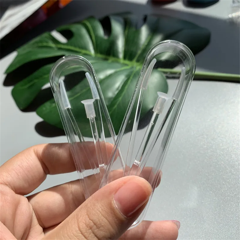 Transparent large long tweezers contact lens clip suction stick set independent shell beauty contact wearing tool clip
