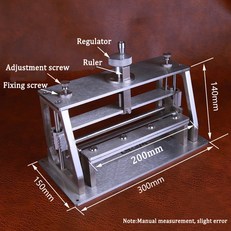 Stainless Steel 304 Leather Splitting Machine and Equipment Thickness Linear Bearing Positioning Scale Guide 200mm Width