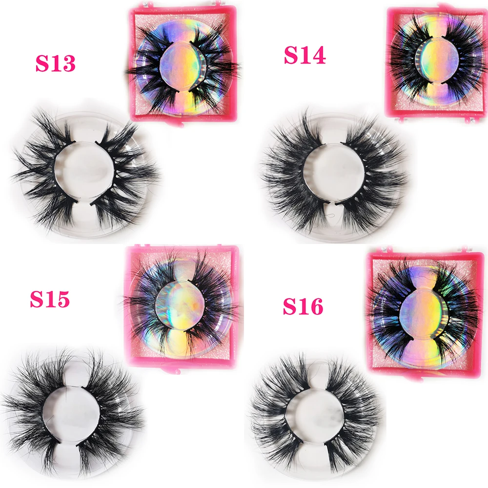 25mm Mink Lash Vendor 2/10/20/30/40/50 Pairs Eyelashes Box Package Bulk Mink Lashes Wholesale Vendor Mink Eyelashes Bulk Makeup