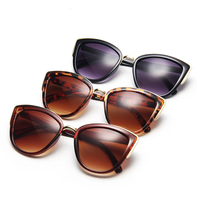 2021 Brand Vintage Cat Eye Sunglasses Woman Retro Driving Round Metal Frame Sun Glasses For Female Mirror UV400