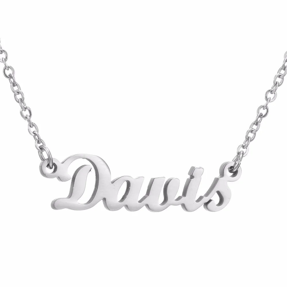 Any Personalized Name Necklace alloy pendant Various font text fascinating pendant custom name necklace Personalized necklace