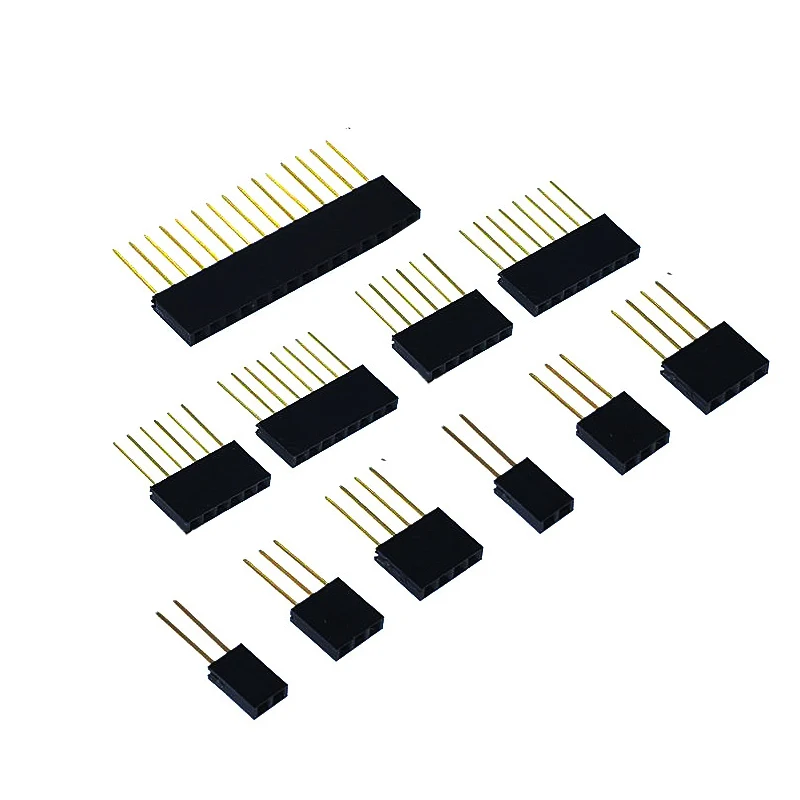 10pcs 1X2/3/4/6/8/10/15 Pin 2.54MM Stackable Long Legs Femal Header For Arduino Shield Stlxy