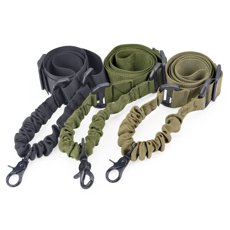 One Point Rifle Tactical Gun Sling Shoulder Belt Strap Quick Release Bungee Shooting Hunting Accessories Airsoft M4 AR15