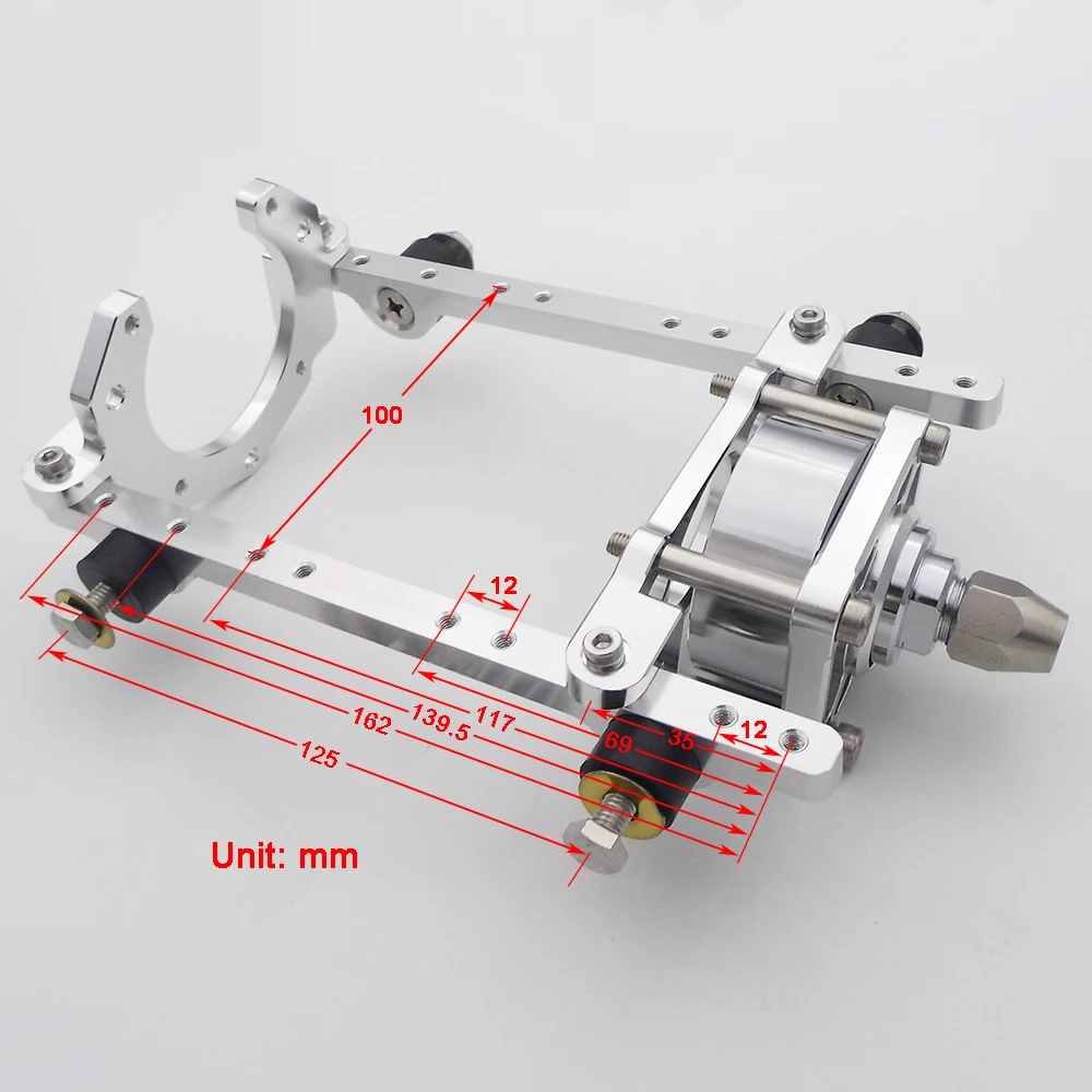 Supporto per staffa di montaggio motore in lega di alluminio CNC o frizione per Zenoah QJ Marine Gas Engine RC Boat ovale Vee MONO Speed Boat