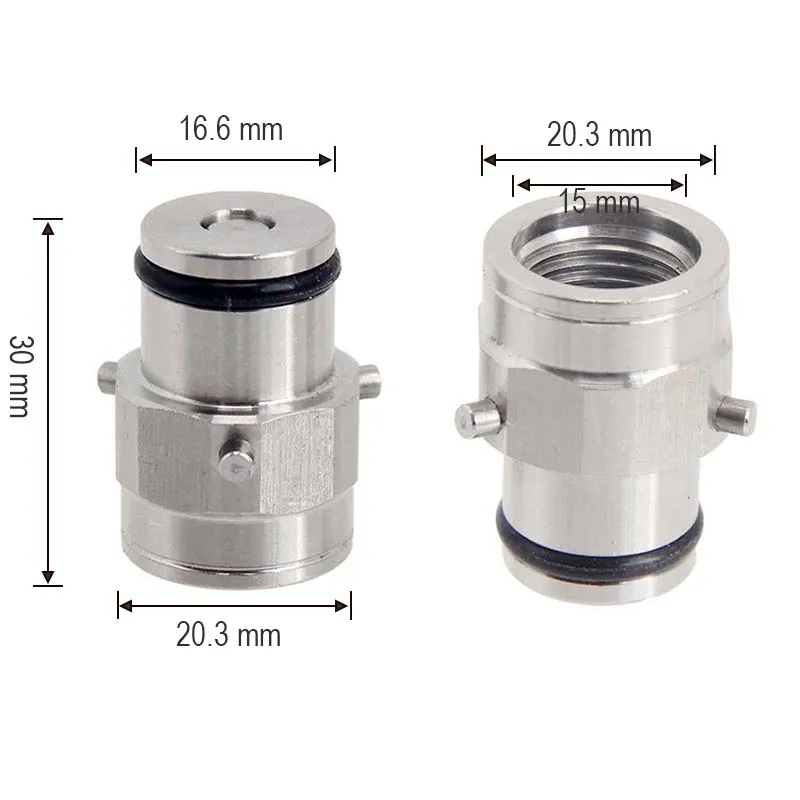New update 304 Cornelius Type keg Pin Lock Post & Poppet Female Thread Gas + liquid 19/32\