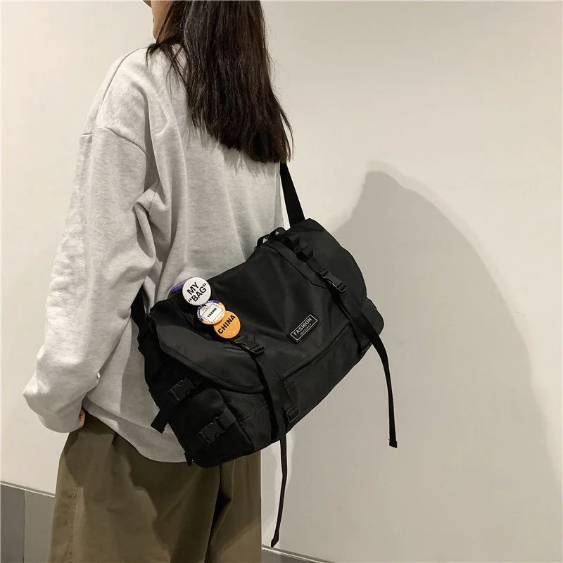 Harajuku Techwear Canvas Bag Gothic Crossbody Bags For Women Handbag Purses And Handbags Bolsas Feminina Shoulder Bag Female