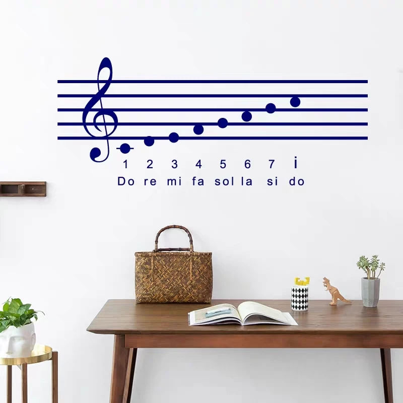 Piano Note Acrylic Wall Stickers Music Classroom DIY Art Wall Decoration Training Classroom Mirror 3D Stickers Home decor