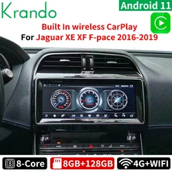 Radio samochodowe Krando 10,25 cala dla Jaguar XE XF XEL F-Pace 2016-2019 Android Autoradio Bezprzewodowy odtwarzacz multimedialny Carplay Harman