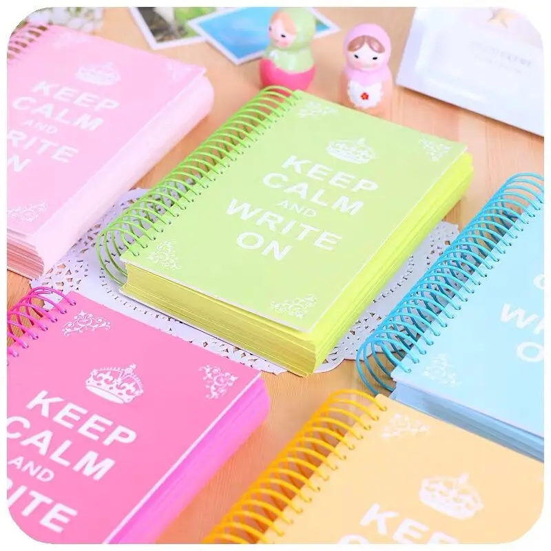 Sharkbang New Candy Color Page Coil Blank Spiral Notebook Planner Journals DIY Graffiti Sketch Book Handbook School Stationery