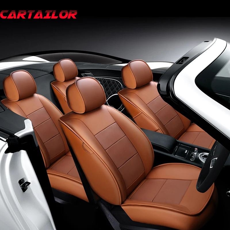 CARTAILOR Genuine Leather Car Seat Cover for Mercedes BENZ S Seat Covers & Accessories Set Leatherette Cover Seats Protector