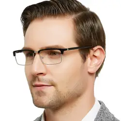 Business Reading Glasses Men Nerd Prescription glasses man Metal Customized Optical Eyeglasses Frame Retro Magnifier Presbyopic