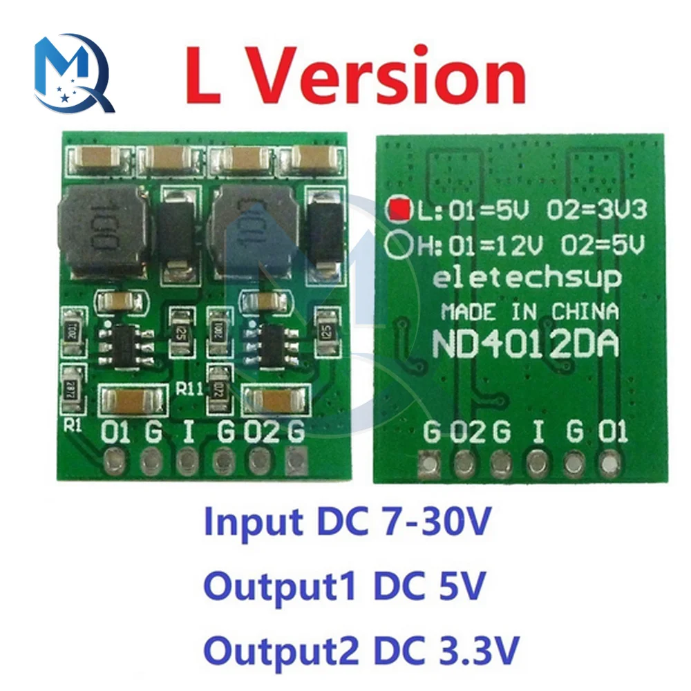 

10W 2 Channel Buck Converter Multiple Switching Power Supply Module 3.3V 5V 12V Dual Output DC DC Step-Down Board