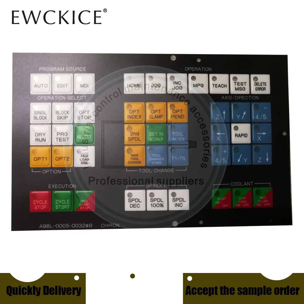 NEW A98L-0005-0032#B A98L-0005-0032 B HMI PLC Front label Industrial control sticker