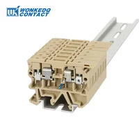 10 Uds ASK1EN 24V/220V luz LED 5*20mm 0.5-10A portafusibles bloque de terminales de carril Din 4mm2 conector de tornillo SAK ASK1LDEN ASK 1EN