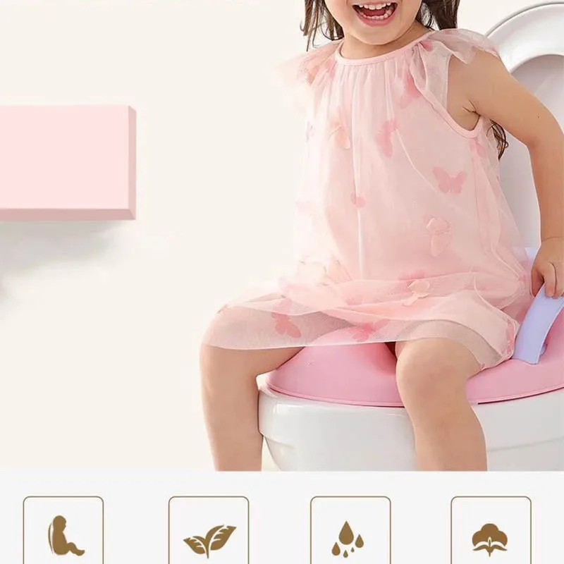 

Baby Toilet Potty Training Safe Seat for Kid with Armrests Infant Urinal Cushion Comfortable Toilet Large Size Ring Infant Potty