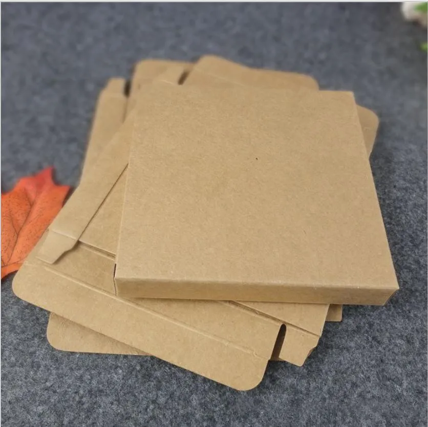 10pcs Flat Type 350gsm Papercard Kraft Box For Masks/postcards/photos/envelope/phone case Packaging Paper Box