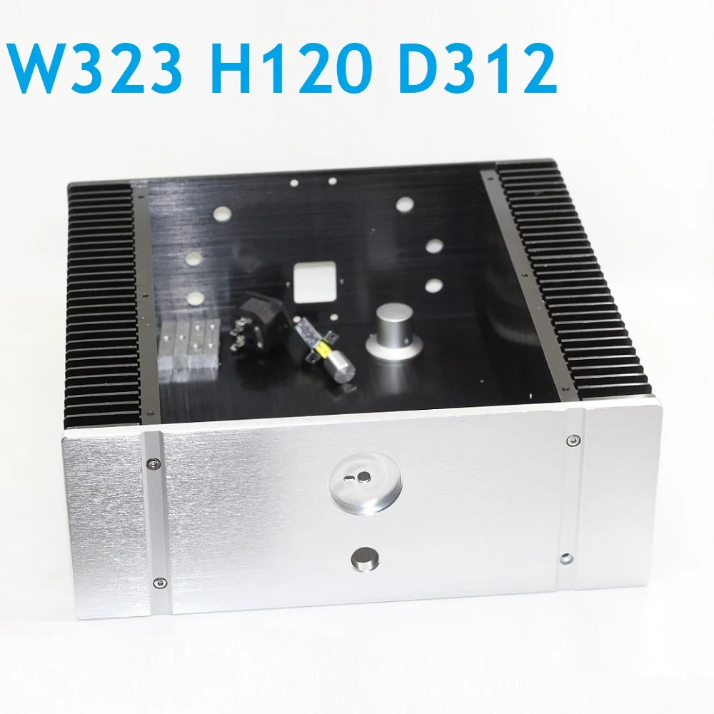 323x120x312mm Aluminum Class A Power Cabinet Chassis DIY Preamplifier AMP Case Decoder Shell Volume Control Box Heatsink Hi End